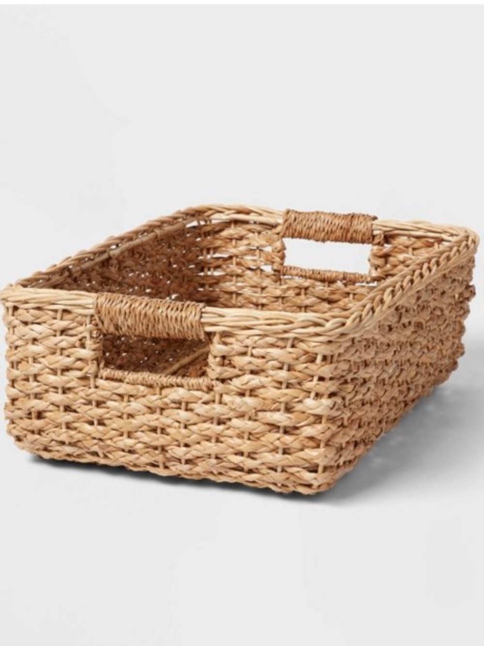 THRESHOLD NWT  Braided Seagrass Folio Bin -17x12